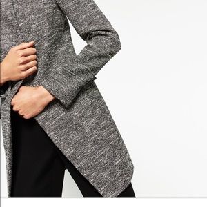 Zara Double Breasted Flecked Frock Coat